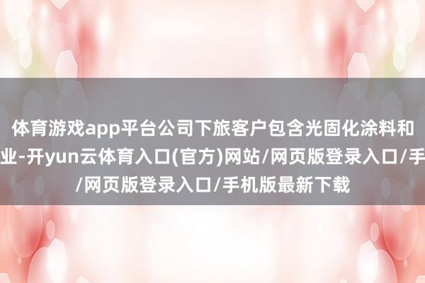 体育游戏app平台公司下旅客户包含光固化涂料和胶粘剂出产企业-开yun云体育入口(官方)网站/网页版登录入口/手机版最新下载
