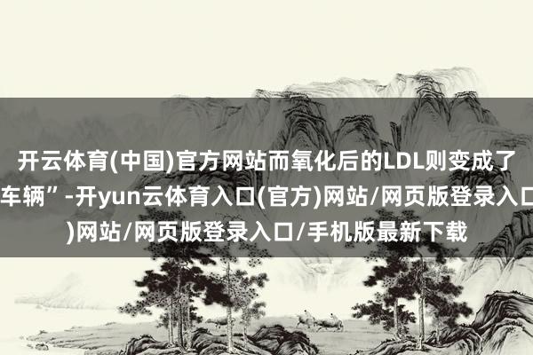 开云体育(中国)官方网站而氧化后的LDL则变成了胡作乱为的“失控车辆”-开yun云体育入口(官方)网站/网页版登录入口/手机版最新下载