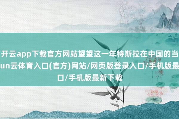 开云app下载官方网站望望这一年特斯拉在中国的当作-开yun云体育入口(官方)网站/网页版登录入口/手机版最新下载