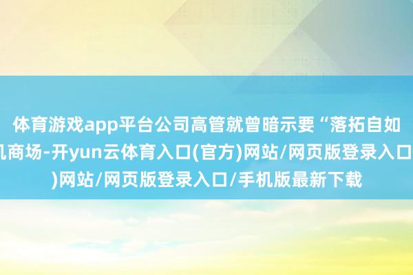 体育游戏app平台公司高管就曾暗示要“落拓自如”见谅东南亚契机商场-开yun云体育入口(官方)网站/网页版登录入口/手机版最新下载